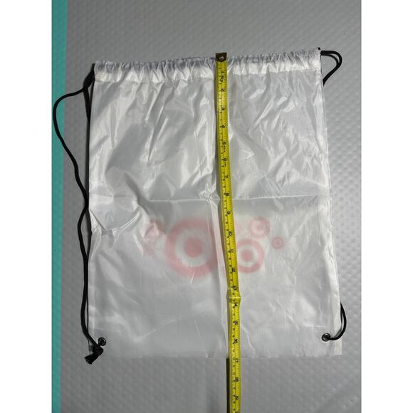 Target White Red Bullseye Logo Promotional Drawstring Backpack Cinch Sack Bag - Picture 5 of 7